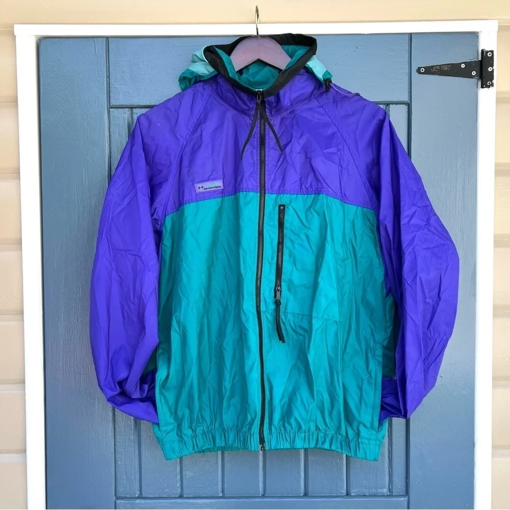 Vintage Columbia Full Zip Windbreaker
Radial Sleeve Jacket Men's Size S - Picture 2 of 9